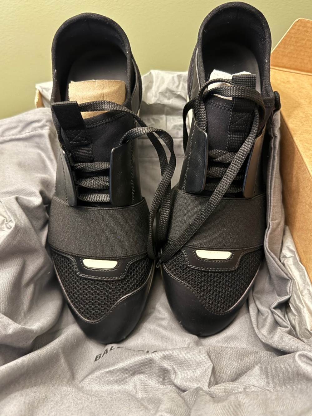 BALENCIAGA Tess S.Gomma Sneaker - NEW IN BOX - Size 37 - Black